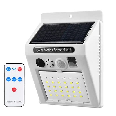 remote solar led light and alarm with motion sensor