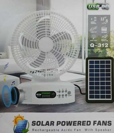 Solar Fan with Speaker and LED Lights south africa